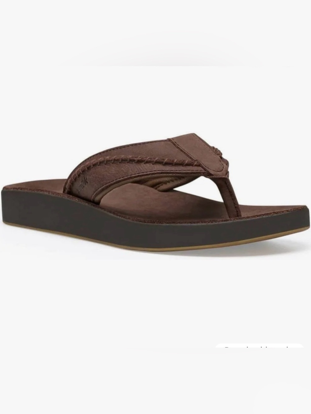 Sanuk Cosmic Yoga Mat LX Leather Flip Flops Brown Men’s Size 10 NWT flip flops - Picture 3 of 8